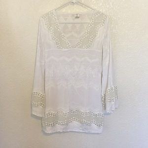 La Blanca white lace swim coverup